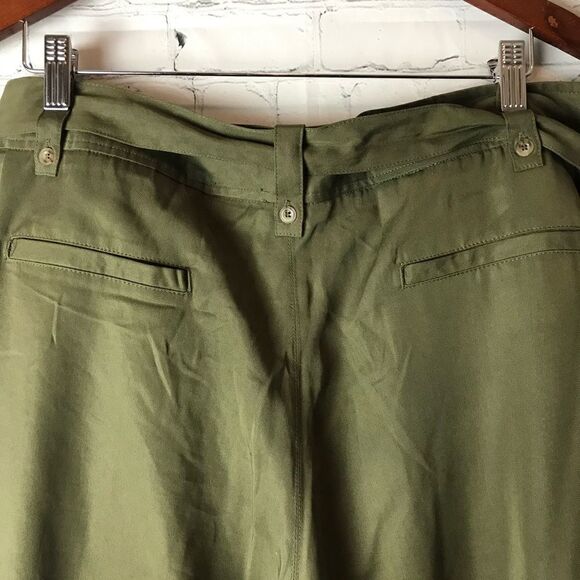 M.S.S.P. Belted khaki green Pants 14 - Picture 6 of 9